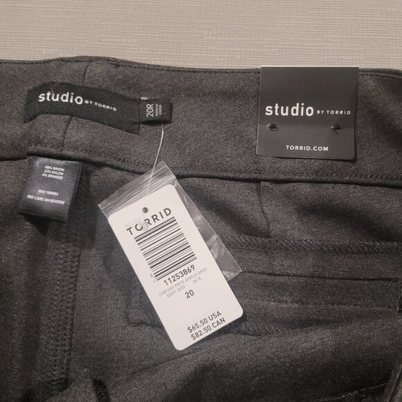 Ankle Skinny Studio Luxe Ponte Mid-Rise Pant (Grey) - Picture 5 of 6